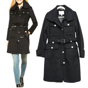 Laundry by Shelli Segal wool blend belted coat size 8